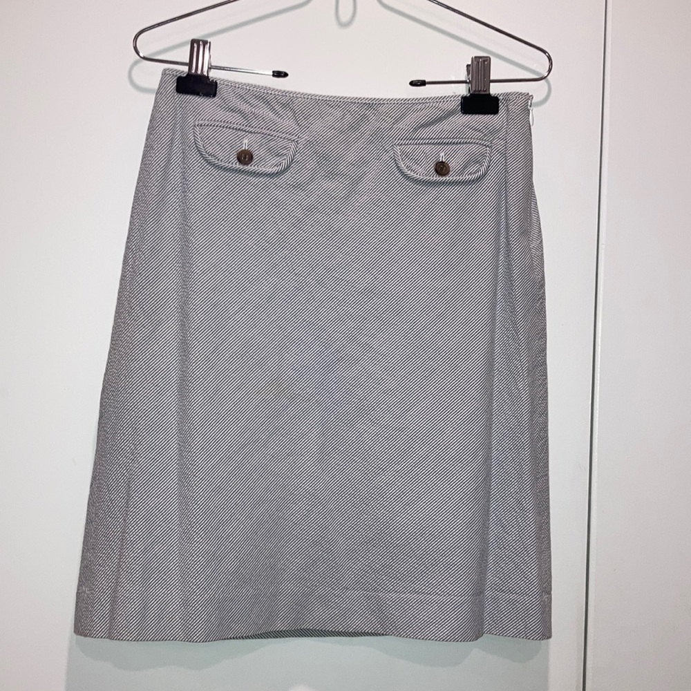 J Crew seersucker skirt